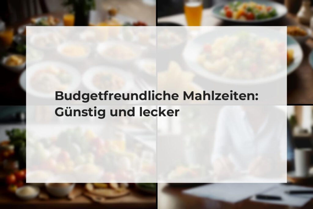 Budgetfreundliche Mahlzeiten