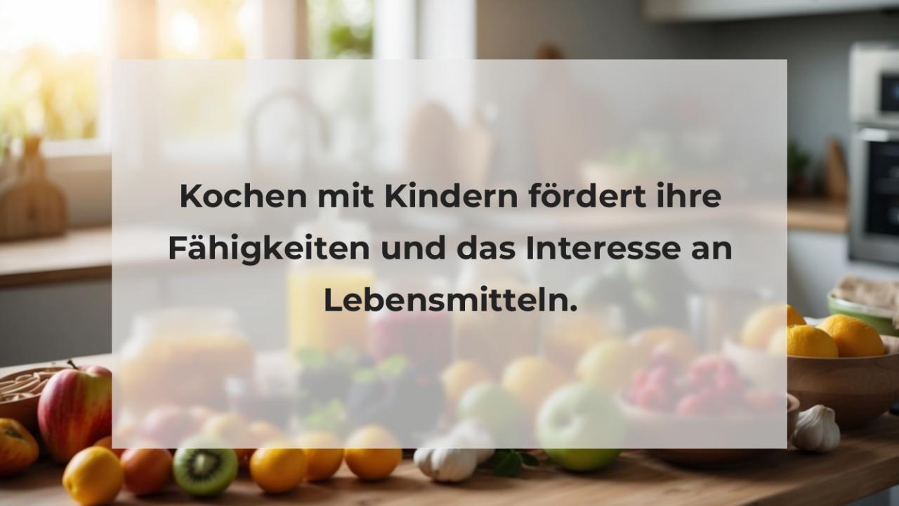 Kochen mit Kindern fördert ihre Fähigkeiten und das Interesse an Lebensmitteln.