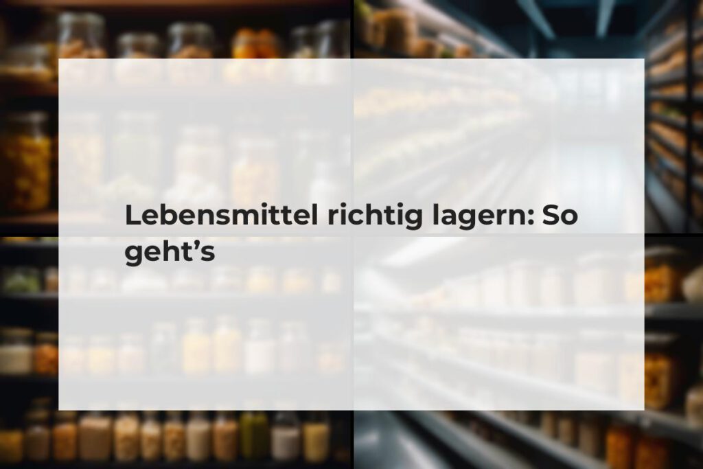 Lebensmittel richtig lagern