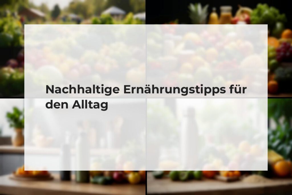 Nachhaltige Ernährungstipps