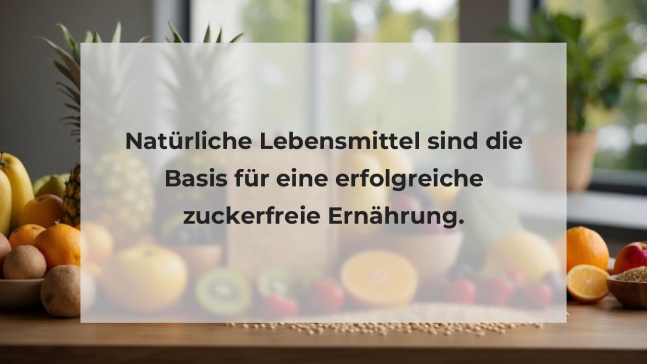 Natürliche Lebensmittel sind die Basis für eine erfolgreiche zuckerfreie Ernährung.