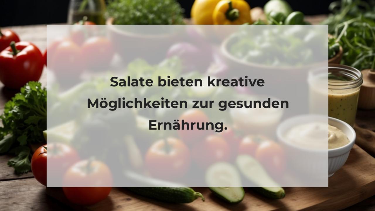 Salate bieten kreative Möglichkeiten zur gesunden Ernährung.