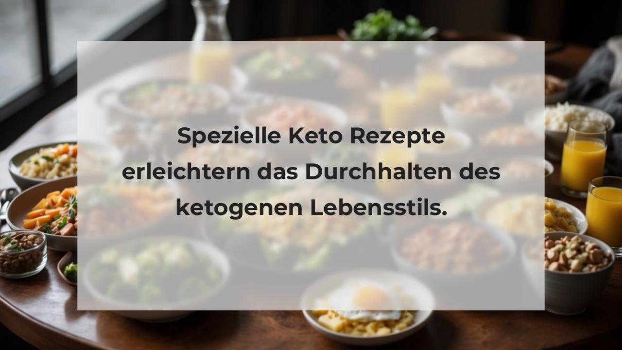 Spezielle Keto Rezepte erleichtern das Durchhalten des ketogenen Lebensstils.