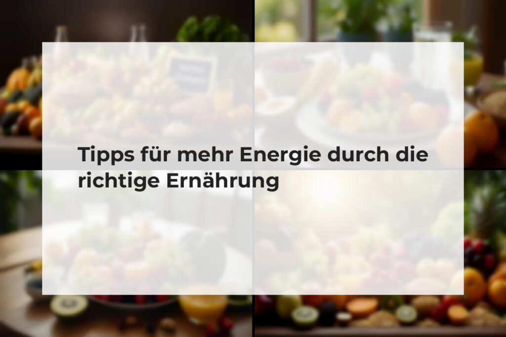 mehr Energie durch Ernährung